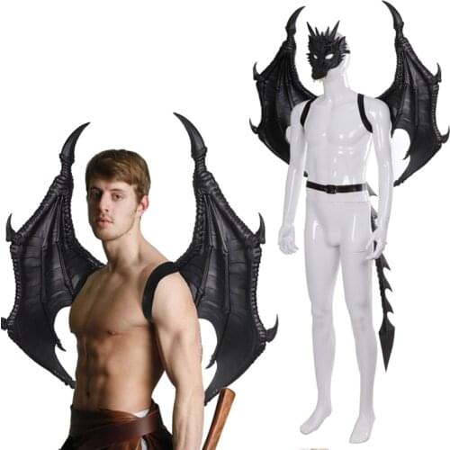 2020 new power game dragon cosplay costume mask adult party Halloween Christmas costume 1:1 dragon wings dragon mask dragon tail