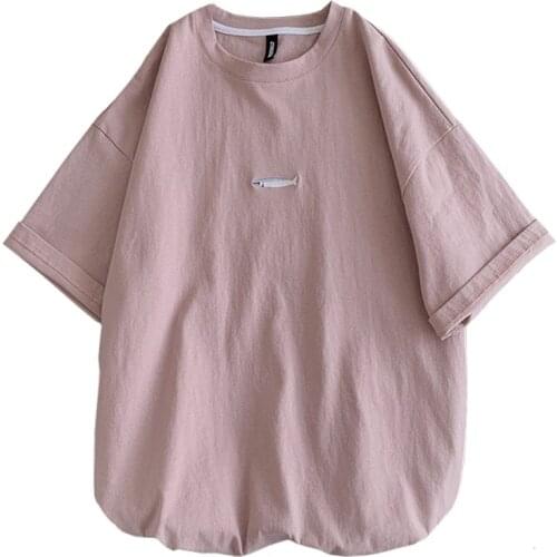 ZuoLunOuBa High Quality Summer Sweet Fashion Girl Shirt All Cotton Embroidery Cartoon Cute Kitten Puppy Tees Loose Women Tops