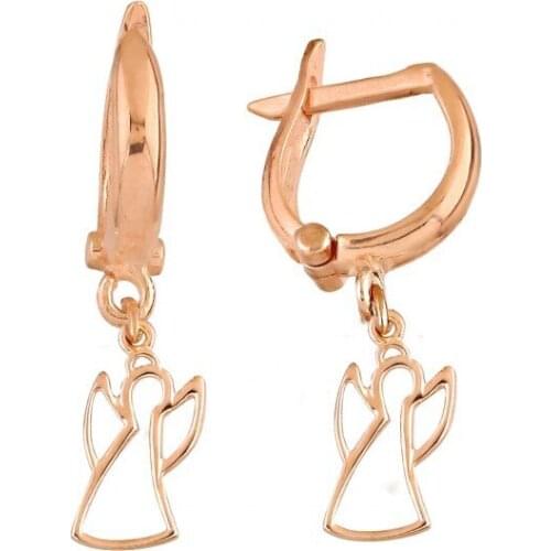 Argentum Concept- Rose Silver Angel Earrings