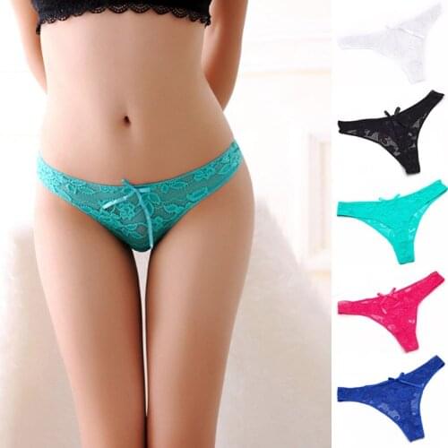 Ultra-thin Women G-string Thong Transparent Low-Rise Panties Underwear Women Cotton Lace Briefs Women Solid Everyday Intimates