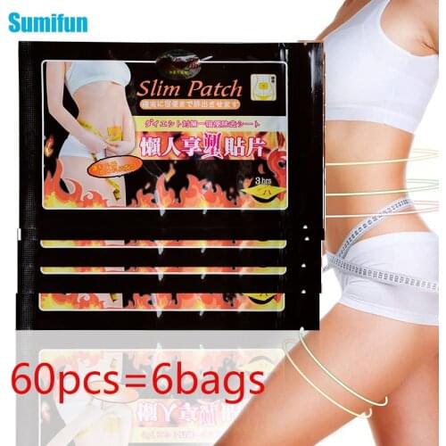 Sumifun 60Pcs/6bags Slimming Patch Weight Loss Cellulite Fat Burning Stickers Adelgazar Diet Fat Burner Plaster C010
