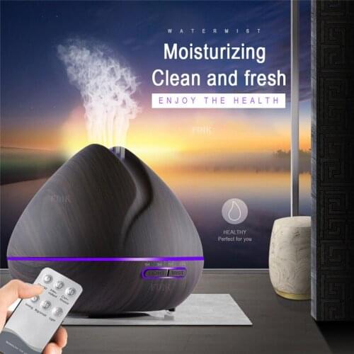 Remote Control Air Humidifier Home Ultrasonic Essential Oil Diffuser Low Noise Air Purifier with Timing Function Colorful light
