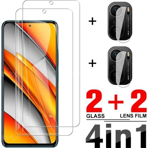 Screen Protector For Xiaomi Poco F3 6.67" Tempered Glass For pocco F 3 3F X3 Pro M3 Pro 5G poxo x3 nfc Lesn Protective Film