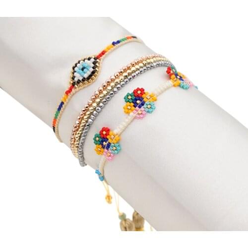 Go2boho Turkish Eye Bracelets 2021 Summer Beach Jewellery Miyuki Bracelet For Women Handmade Woven Jewelry Friendship Pulsera