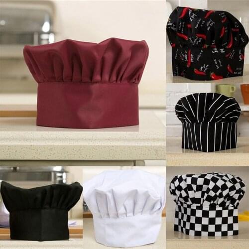 1 PC Comfortable New Cook Adjustable Men Kitchen Baker Chef Elastic Cap Hat Catering