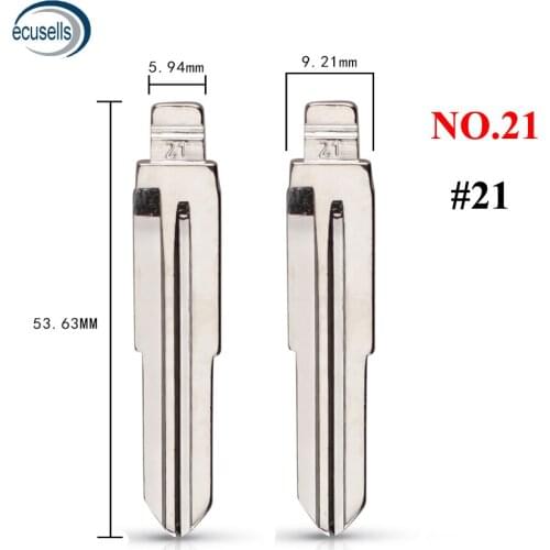 10PCS,NO.21 Universal KD Remotes Flip Key Blade 21 # for Toyota Camry Blank Uncut