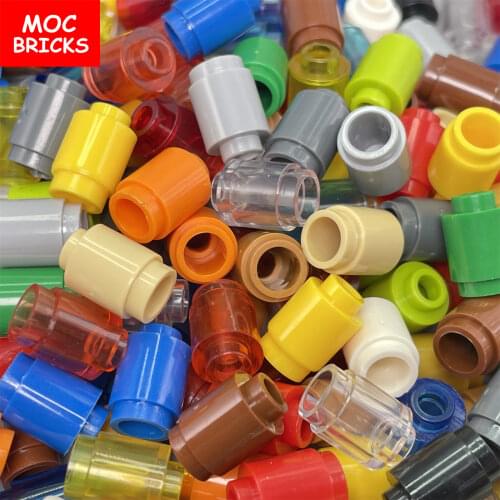 10pcs\lot MOC Bricks Round Brick 1x1 transparent clear Compatible with 3062b Educational building blocks toys bricks kids gifts