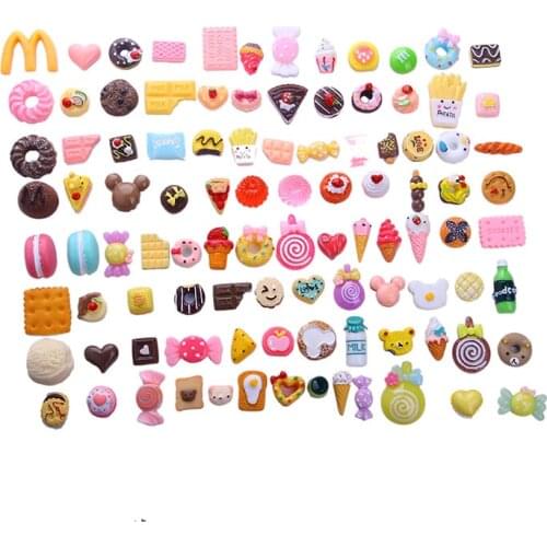 100Pcs/Lot 1/12 Mini Fine Food Cakes Donuts Candy Biscuit Fit 18 Inch Girl&43 CM Baby&14.5'' Wellie Wishers Doll Accessories