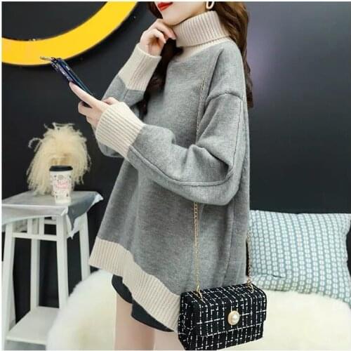 2020 Ins Women Loose Sweaters Knitwear Women Sweaters Turtleneck Outwear Women Winter Clothing Sweaters