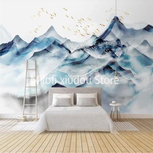 Milofi custom 3D wallpaper mural modern art abstract ink landscape living room bedroom background wall decoration wallpaper