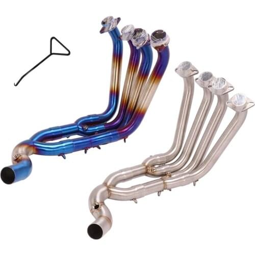 45mm for Yamaha YZF-R6 600 2017-2020 Exhaust Pipe Motorcycle Header Link Tube Slip On Original Muffler Escape Stainless Steel