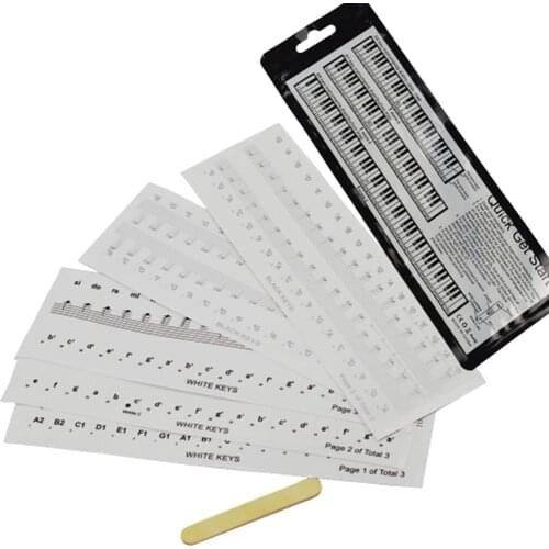 54/61/88 Key Piano Stickers Transparent Piano Keyboard Electronic Sticker Sticker Accessories PVC Stave Name F8P3 Note Keyb U7R3