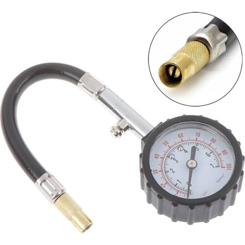 Auto Car Truck Motor Tyre Tire Air Pressure Gauge Dial Meter Tester 0-100psi