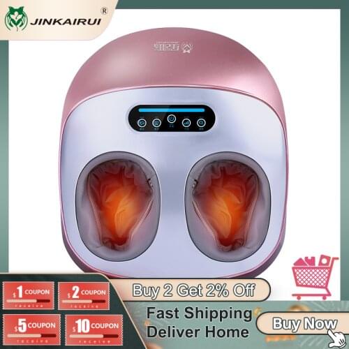 JinKaiRui Infrared Heating Automatic Foot Machine Massage Device Household Relaxation Medialbranch Acupoint Calf Leg Massagem