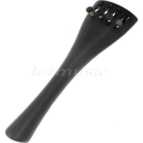 Black Violin Tailpiece Carbon Fiber 3/4 4/4 Violin Parts Accessories Metal Aluminum Alloy With Tuners