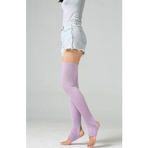 Ladies Leg Warmer Long Over the Knee Stocking 75cm for Dancing Knitted Warm Wear for sports Solid Color Slim