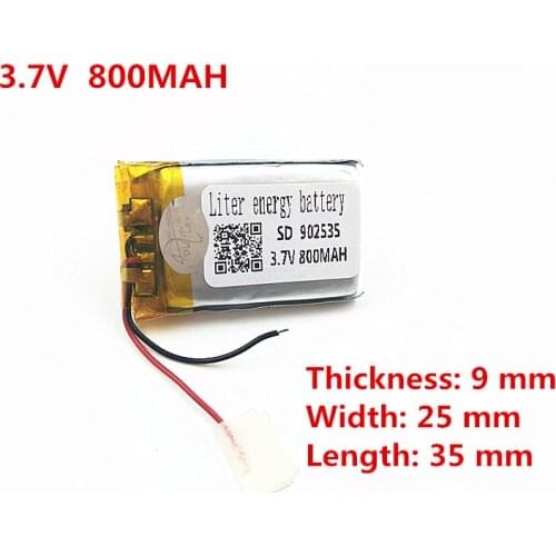 3.7V 902535 800mAh Liter energy battery bicycle front taillight lithium battery and Handle the battery