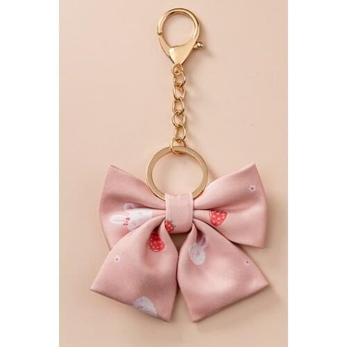 Cute Bow Scarf Key Chain Charms Kawaii Accessories Creative Pendant Couple Gift Phone Charm Car Keychain Original Design