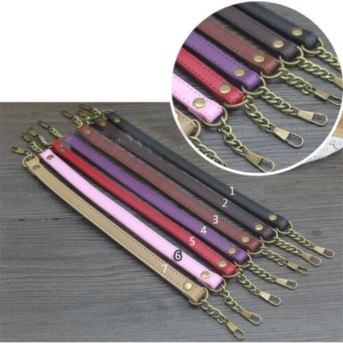 Fashion 1.2cm Thin Bags Strap Solid Color Handbag Belt Pu Leather Chain Bag Handle 35cm Diy Replacement Bag Belt Bag Accessories