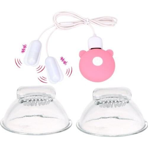 Breast Pump Enlarge USB Recharge Nipple Sucker Vibrator Sex Toys for Women 10 Frequencies Breast Massager Clitoris Massager