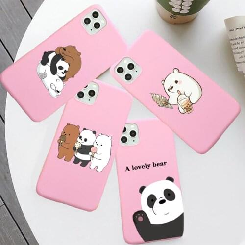 Funny Cartoon Bear Soft candy Silicone phone case For iPhone 11 Pro XS MAX XR X 8 6Plus SE 2020 Candy Soft Silicone Phone case