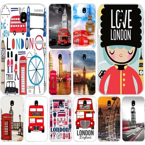 119H London big ben Bus Soft Silicone Tpu Cover phone Case for Samsung j3 j5 j7 2016 2017 a3 2016 a5 2017 a6 2018