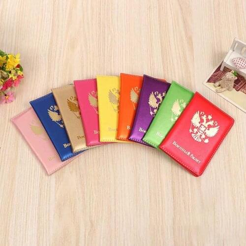 New Russia Passport Cover Women Men PU Leather Passport Holder Casual Airport Travel Accessories Case for Passport