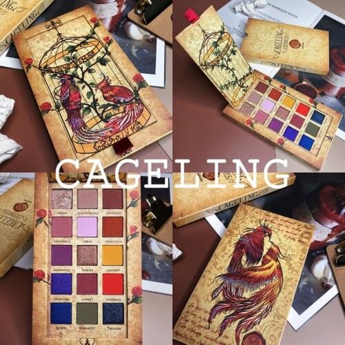 Cageling 15 Colors Eyeshadow Palette Shimmer Matte Glitter EyeShadow Pallete Pigment Long-Lasting Waterproof Makeup Palette