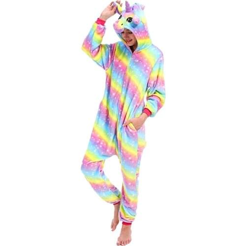 Animal Adults Cute Cat Bear Unicorn Onesie Pajamas Halloween Stitch Panda Tiger Costume Dragon Jumpsuit Christmas Gift