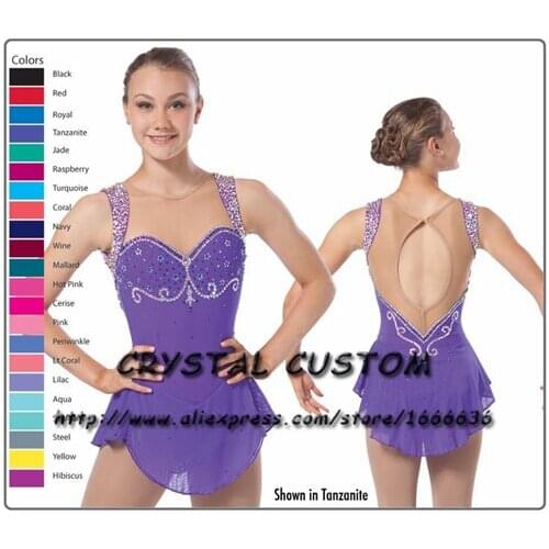 Girls Custom Figure Skating Dresses Graceful New Brand Kids Ice Skating Dresses For Competition DR3846