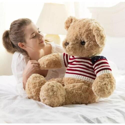 Xiaomi Yopin Bear Plush Toy Teddy Bear Doll cuddle bear give girl gift American sweater bear single pack Gift for Kids Child