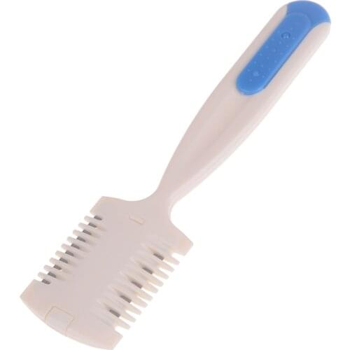 1 Pc Professional Hair Brush Comb Razor Hair Razor Cutting Thinning Comb Trimmer Comb with Blade Combs Hair Styling Tool