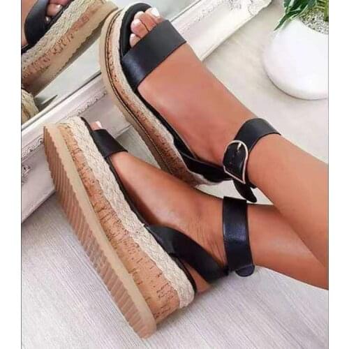 Wedges Shoes For Women High Heels Sandals Summer Shoes 2021 Flip Flop Chaussures Femme Platform Sandals Plus Size 35-43