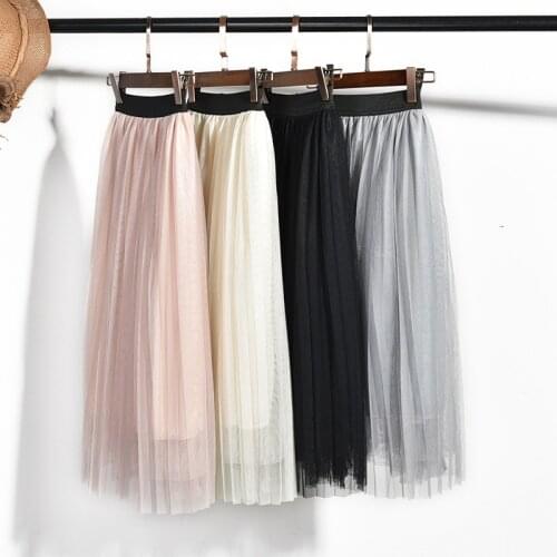 Girls Skirt Chiffon Mesh Pleated Skirt Summer Pink Princess Skirt for Girl Teenage Girls Clothes Skirts Girls Children