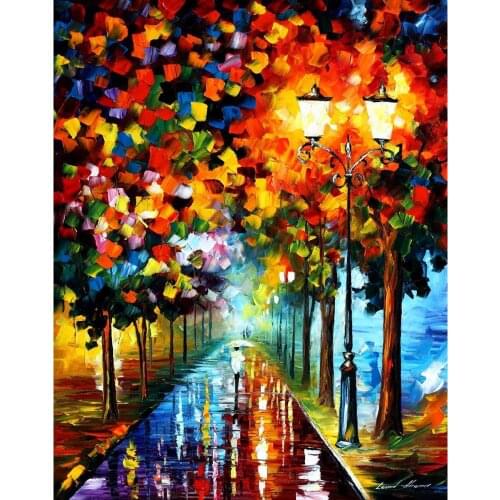 Contemporary art burst of colors hand painted knife paintings landscape oil on canvas High quality
