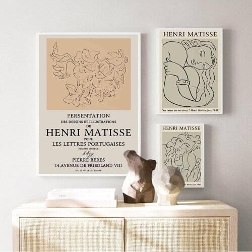 Matisse Abstract Lines Woman Tree Retro Wall Art Canvas Painting Nordic Posters And Prints Wall Pictures For Living Room Decor