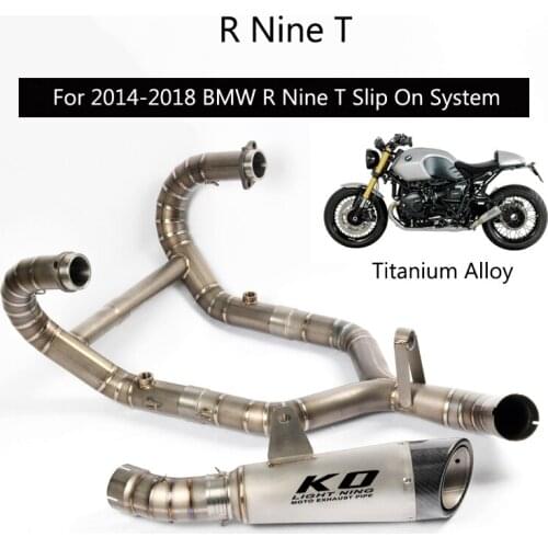 For BMW R nineT 2014-2018 Motorcycle Exhaust System Header Middle Pipe Slip On 60 mm Escape No DB Killer Titanium Alloy R nine T