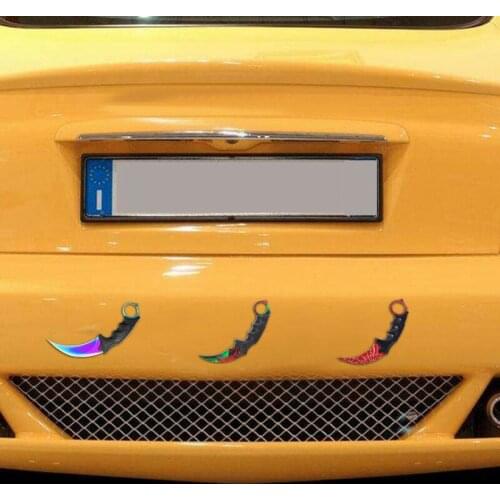 13cm for Csgo Claw Knife Personality Creative VAN Car Stickers JDM Accessories Personality Bumper Car Camper Decor Accessories