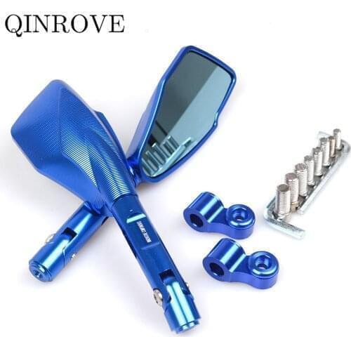 CNC Aluminum Motorcycle Rear View Mirror Blue Glass Side Mirror For Yamaha MT10 MT 01 MT 03 MT07 MT 09 TDM900 NMAX 155 XMAX 250