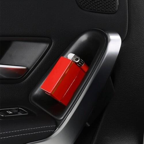 Car Door Handle Armrest Storage Box Decoration For Mercedes Benz A Class A180 200 CLA C118 2019-21 Interior Organizer Accessries