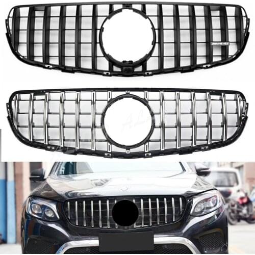 Car Front Racing Billet Bumper Grille Upper Facelift Grill For Mercedes Benz W253 X253 GLC Class 2015 2016 2017 2018 2019