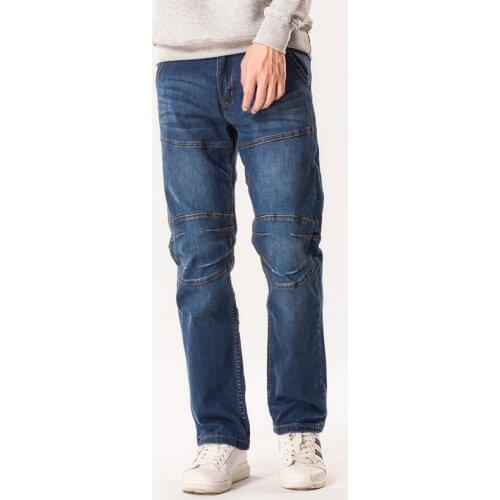 New Big Size 44 46 48 Mens Jeans Casual Straight Jeans Loose Patchwork Denim Trousers Fashion Trousers Men Bottoms