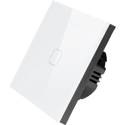 EsooLi 1/2/3 Gang 1 Way Panel Switch AC 110-240V EU/UK Standard LED Glass Panel Home Wall Touch Switch only Touch Function