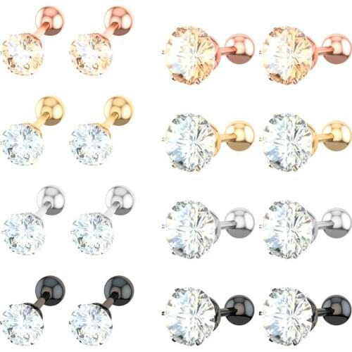 1/2Piece Crystal labret piercing stud lot 16G cartilage piercing stud tragus earring daith pack lip labret piercing ring jewelry