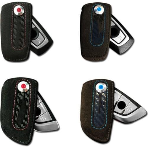 Leather Car Key Case holder For BMW 3 5 6 X1 M1 GT F20 F10 F30 520 525 520I 530D E34 E46 E60 E90 Keychain Bag Remote Fob Cover