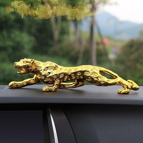 CREATIVE CAR ORNAMENTS LEOPARD FIGURINE AUTOMOBILES INTERIOR DASHBOARD RESIN ANIMAL CRAFTS HOME DECORATION ACCESSORIES GIFT