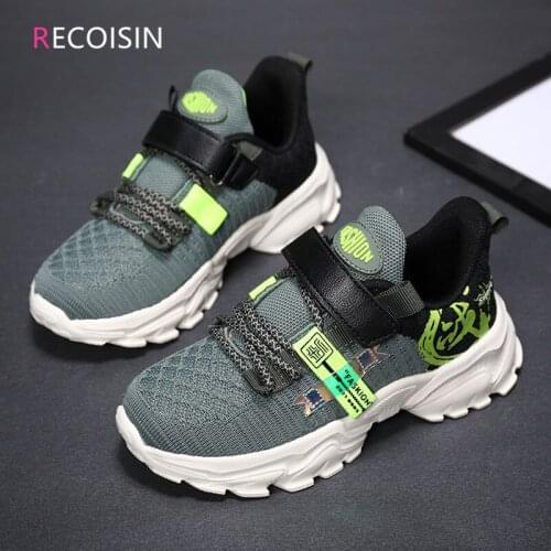 RECOISIN Autumn Kids Shoes Breathable Mesh Comfortable Running Sports Shoes For Boys Sneakers Children Shoes Chaussure Enfant
