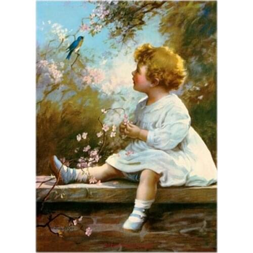 Embroidery Counted Cross Stitch Kits Needlework - Crafts 14 ct DMC Color DIY Arts Handmade Decor - Song of the Bluebird