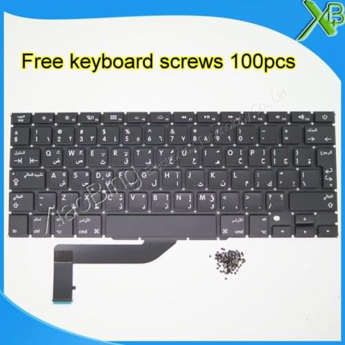 Brand New Arab Arabic Keyboard+100pcs keyboard screws For MacBook Pro Retina 15.4" A1398 2013-2015 Years