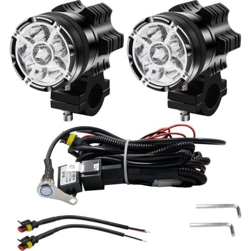 12V LED Motorcycle headlight 6 beads moto led lamps For BMW R1200GS F800 F700GS Front Brackets motorbike Fog Passing Light